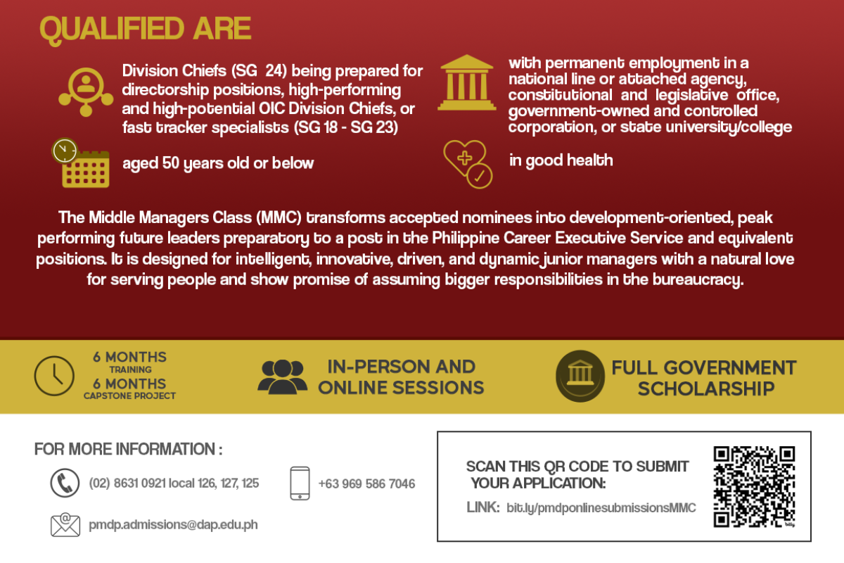 Batch Development Program Poster CALL FOR NOMINATIONS: MIDDLE MANAGERS CLASS BATCH 38 – PUBLIC ...